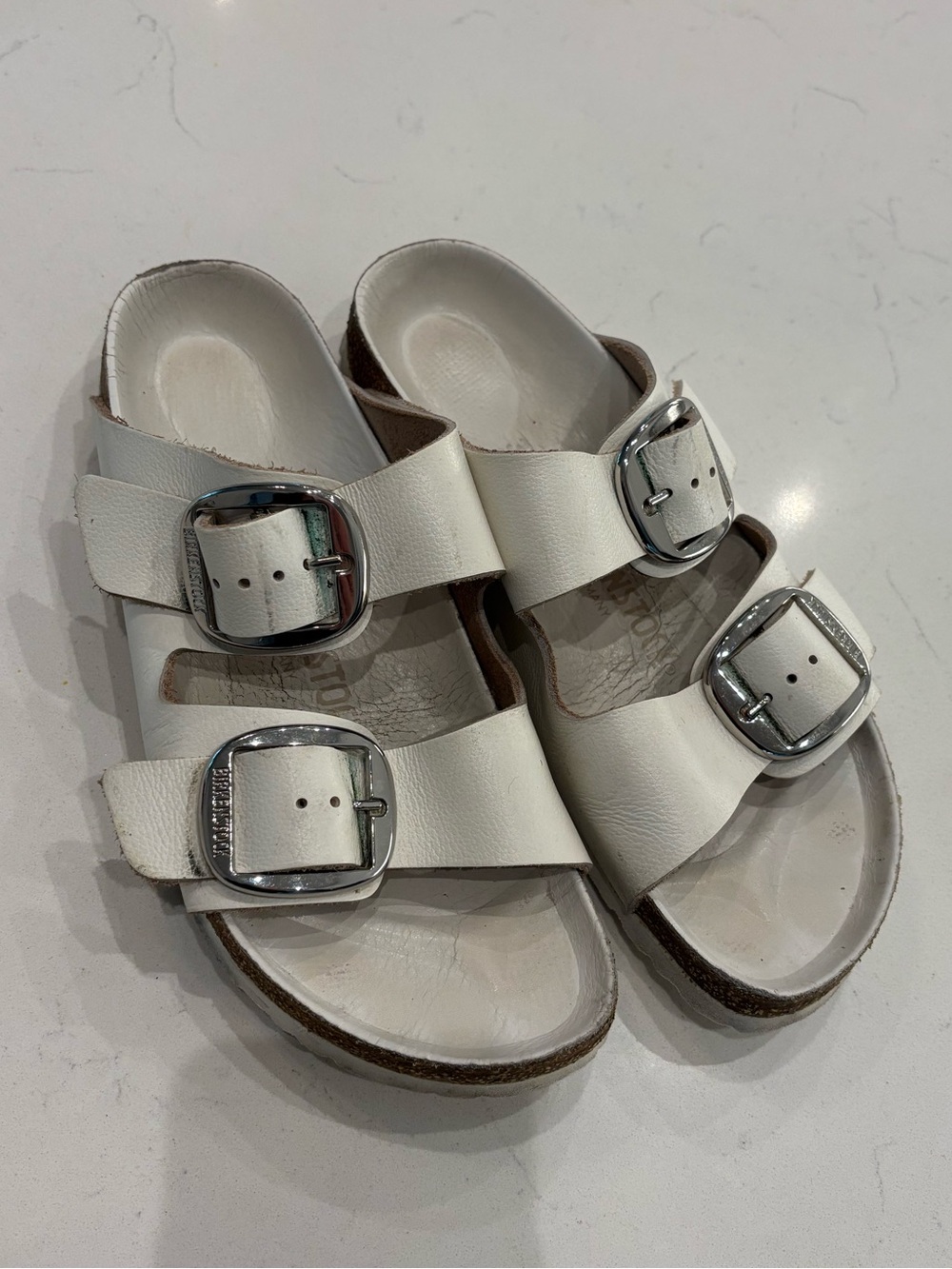 White Birkenstocks 39